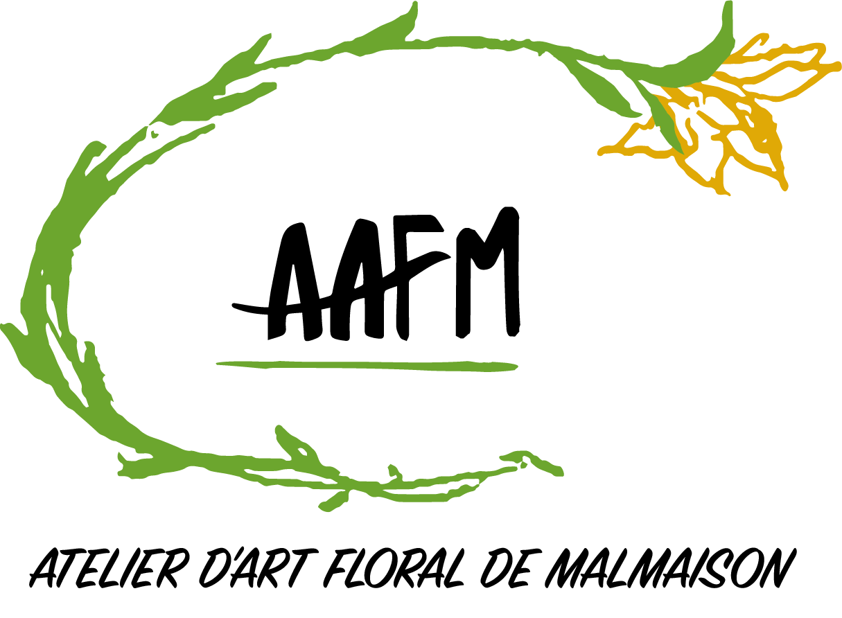 Logo de l'Atelier des Arts Florals de Malmaison, représentant une fleur avec le sigle AAFM